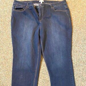 Denim & Company Women's 24W Straight Leg Blue Jeans Pants